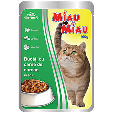 Miau Miau Plic cu Curcan în Sos 100g Miau Miau Plic cu Curcan în Sos 100g