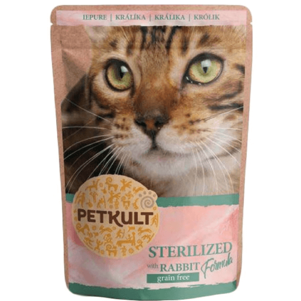 PETKULT CAT STERILIZED IEPURE PLIC 100g PETKULT CAT STERILIZED IEPURE PLIC 100g