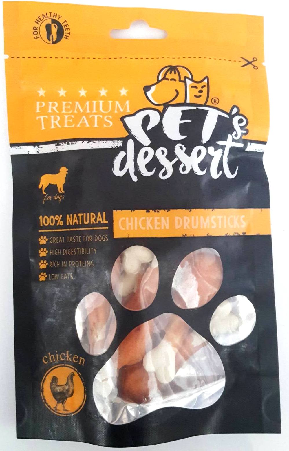Pet’s Dessert Chicken DrumSticks 80g Pet’s Dessert Chicken DrumSticks 80g