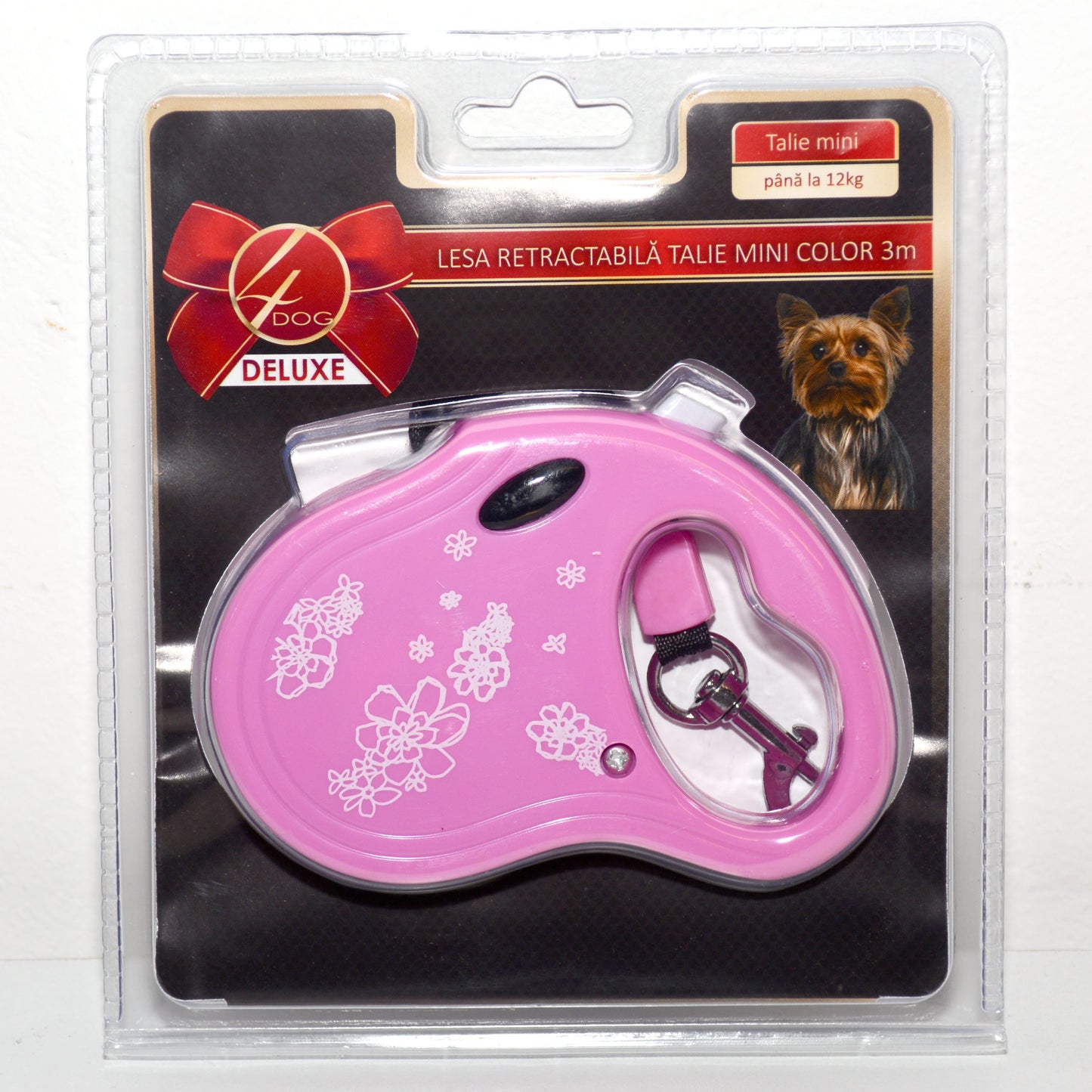 Lesă 4Dog Retractabilă Talie Mini 3m