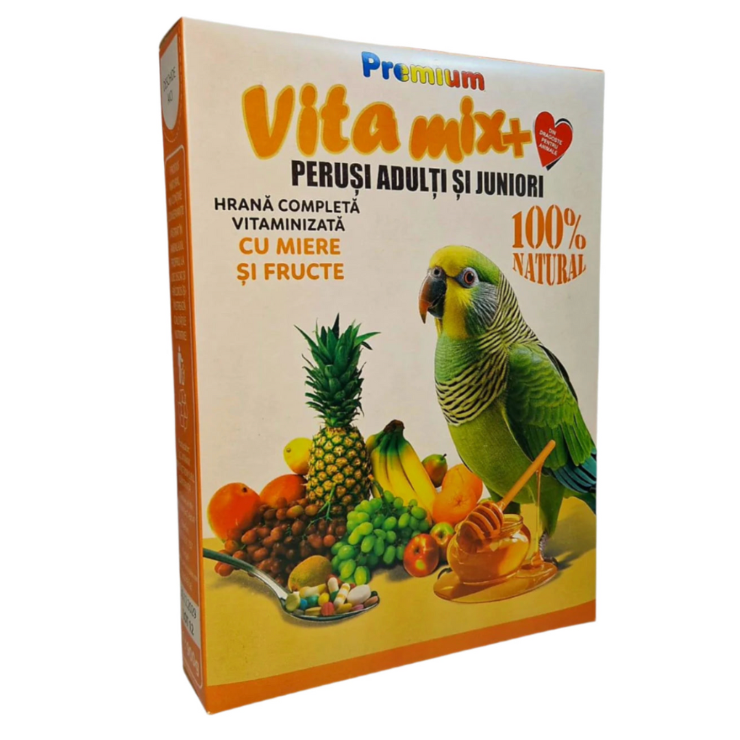 VITAMIX+ HRANA VITAMINIZATA PENTRU PERUSI CU MIERE SI FRUCTE 400G