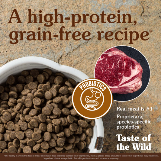 Taste of the Wild High Prairie Canine Formula – Cu carne friptă de bizon și căprioară 12,2kg