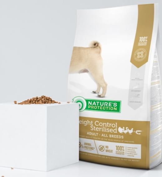 Nature's Protection Weight Control – Hrană Super Premium pentru câini adulți sterilizați 12KG