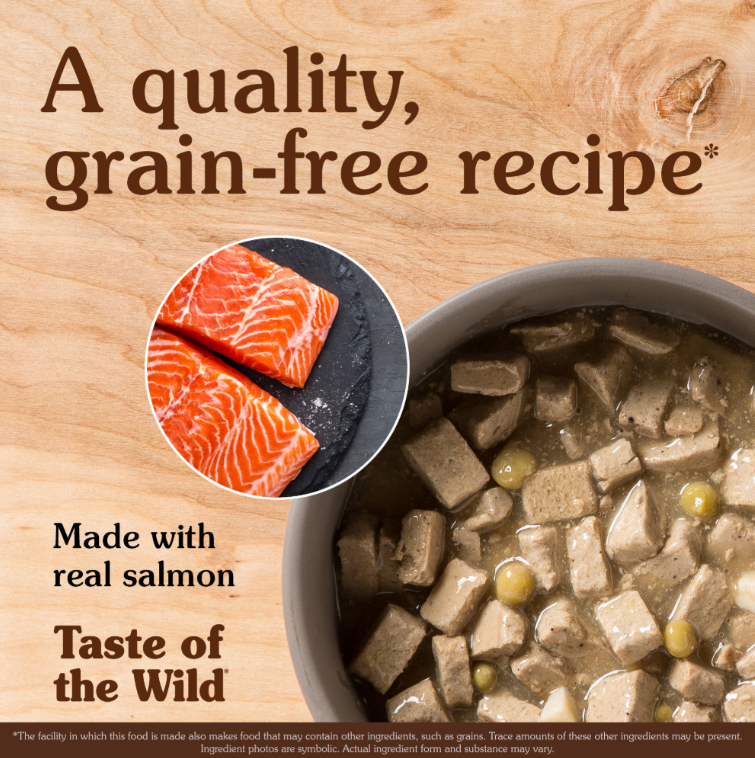 Taste of the Wild Pacific Stream Canine – Hrană umedă completă pentru câini adulți și sensibili 390g