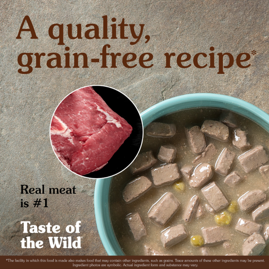 Taste of the Wild Southwest Canyon Canine – Hrană umedă completă cu mistreț, vită și miel, pentru câini de toate rasele și vârstele 390g