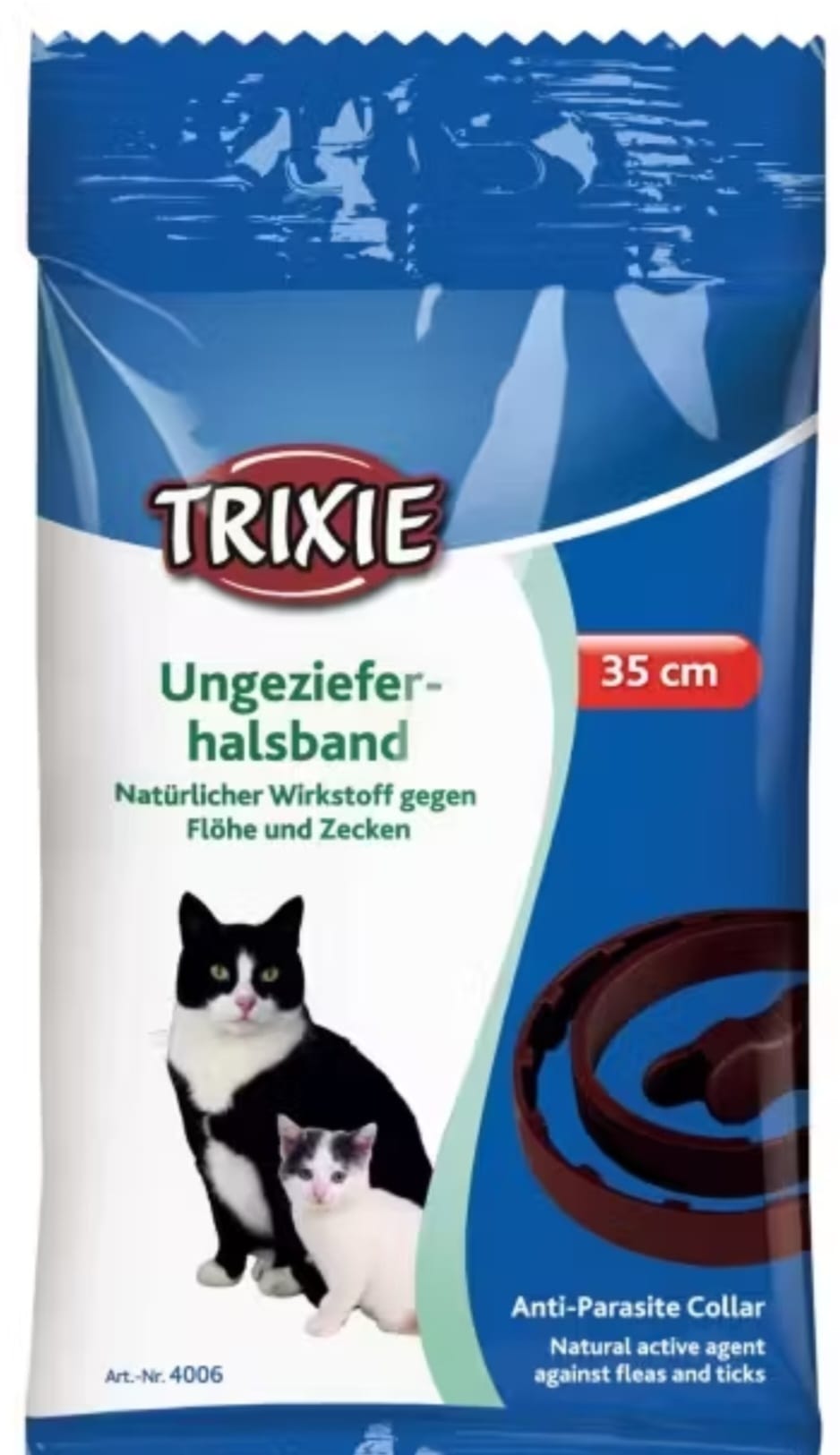 TRIXIE ZGARDA ANTIPARAZITARA NATURE PISICA 35 CM