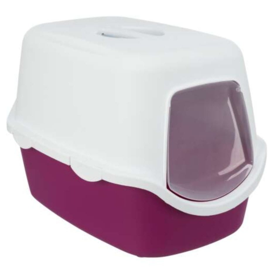 Litiera cu Acoperis Vico 40x40x56cm bordo/alb Litiera cu Acoperis Vico 40x40x56cm bordo/alb