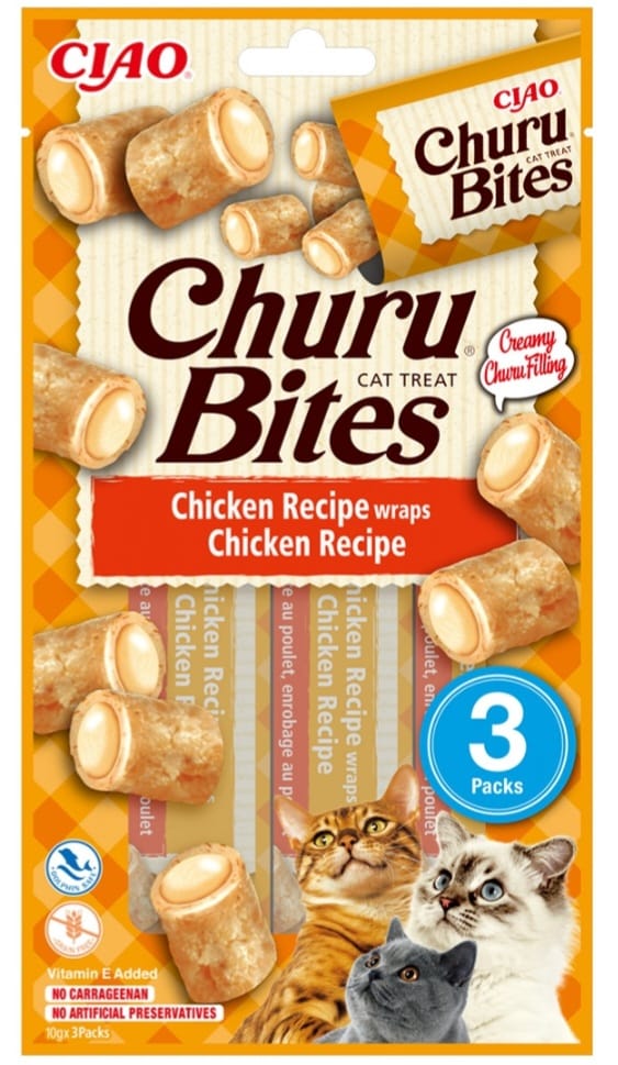 CHURU BITES RECOMPENSE PENTRU PISICI CU PUI 10gr x 3buc