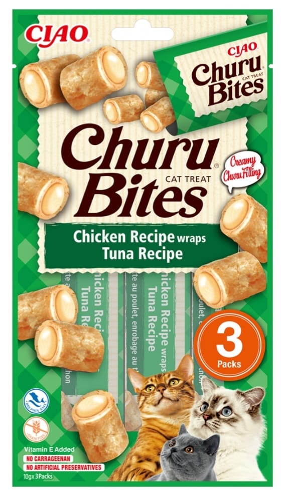 CHURU BITES RECOMPENSE PT PISICI PUI CU TON 10gr x 3buc