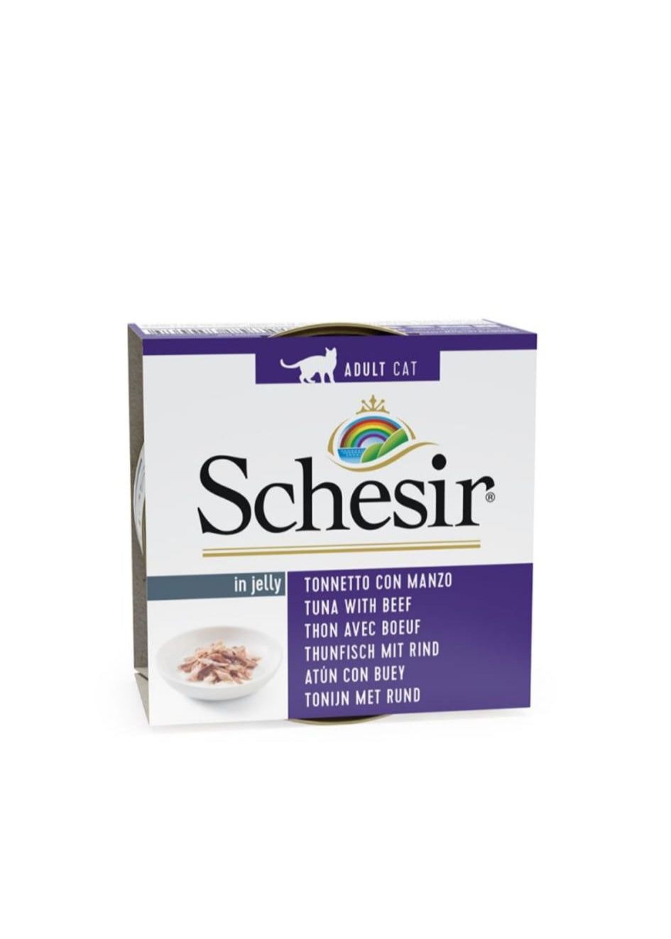 Schesir Cat Conservă cu Ton şi Vită File 85g Schesir Cat Conservă cu Ton şi Vită File 85g