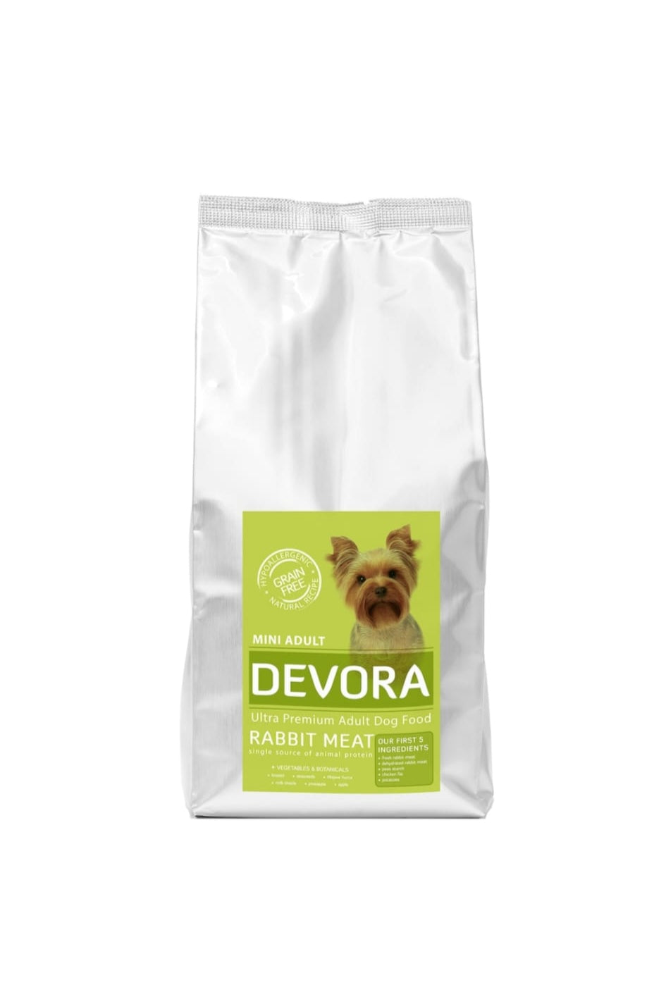 Hrana uscată pentru câini Devora Grain Free Mini Adult cu Iepure – 4 kg Hrana uscată pentru câini Devora Grain Free Mini Adult cu Iepure – 4 kg