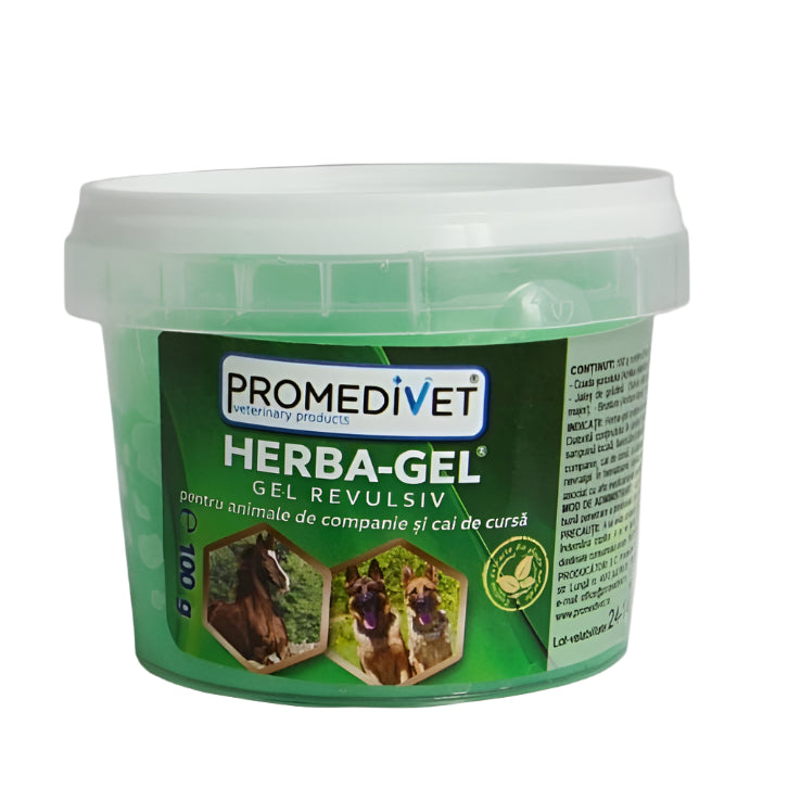 Gel calmant pentru dureri Promedivet Herba Gel 100 gr Gel calmant pentru dureri Promedivet Herba Gel 100 gr