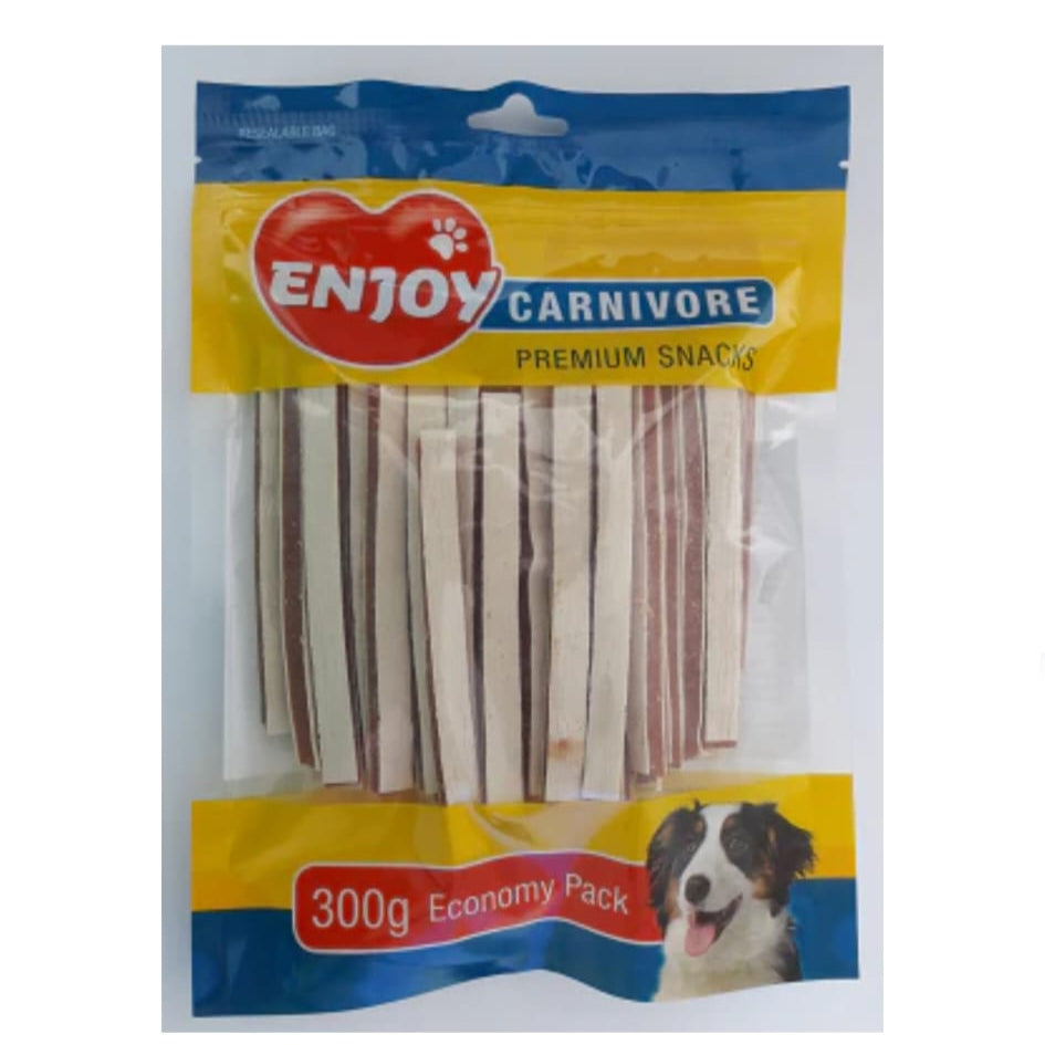 Recompense pentru caini Enjoy Carnivore Chicken Combo cu pui si cod 300 gr