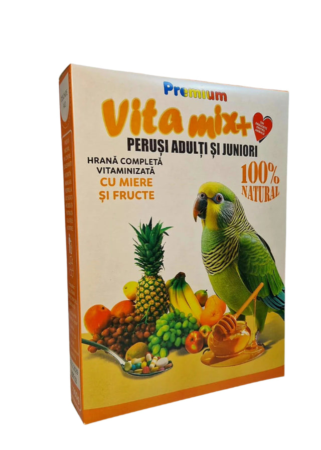 VITAMIX+ HRANA VITAMINIZATA PENTRU PERUSI CU MIERE SI FRUCTE 400G