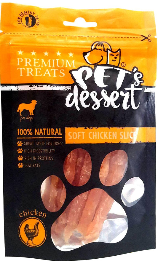 Pet’s Dessert Soft Chicken Slice 80g