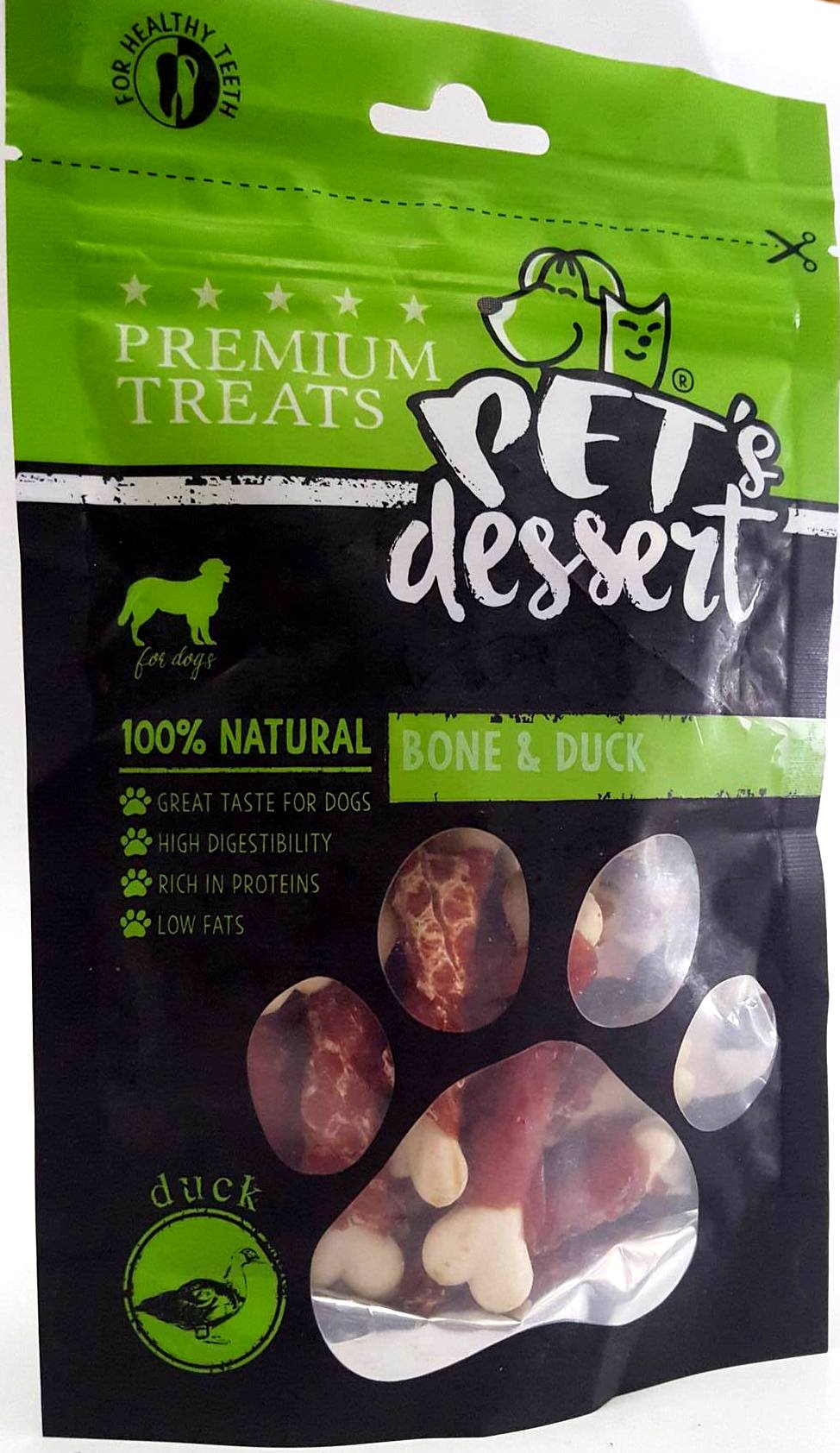 Pet’s Dessert Bone&Duck 80g