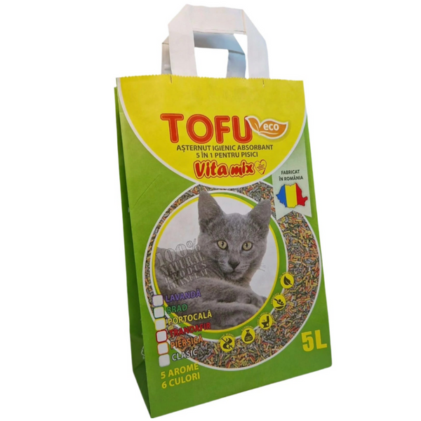 TOFU VITAMIX ASTERNUT IGIENIC ABSORBANT 5 IN 1 PENTRU PISICI 5L