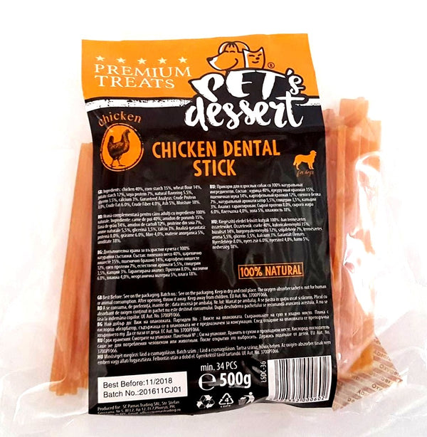 Pet’s Dessert Chicken Dental Stick 500g