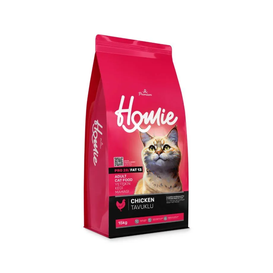 Homie Premium, Hrana uscata pentru pisici adulte, cu Pui, 15 Kg