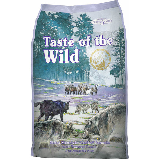 Taste of the Wild Sierra Mountain Canine Formula – Cu carne friptă de miel 2 Kg