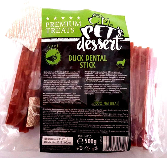 Pet’s Dessert Duck Dental Stick 500g
