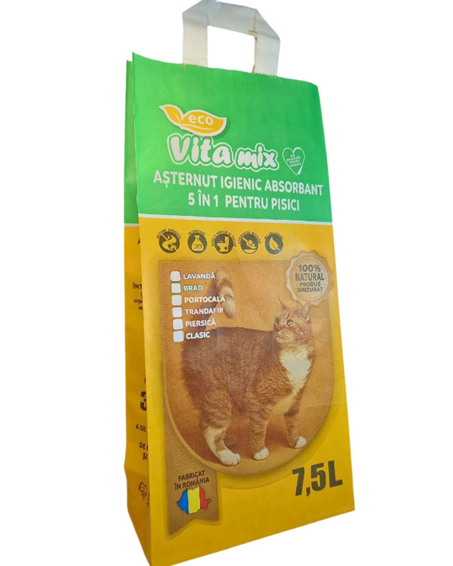 VITAMIX ASTERNUT IGIENIC ABSORBANT 5 IN 1 PENTRU PISICI 7.5L
