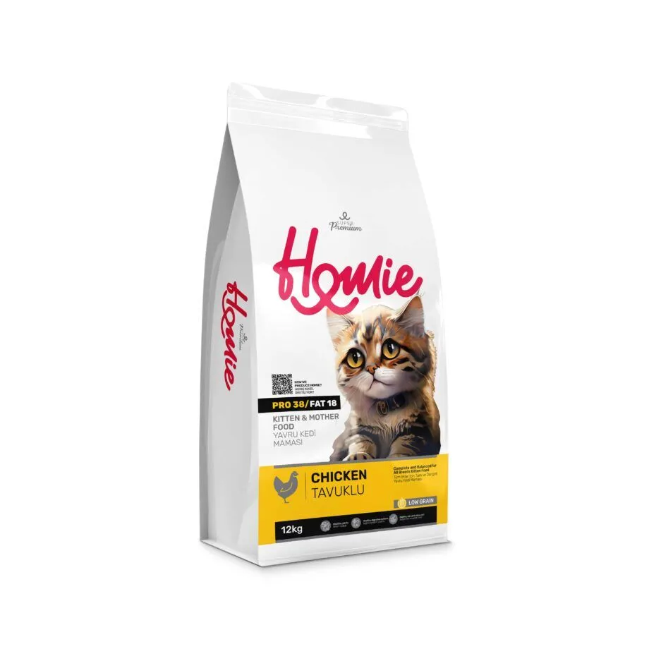 HOMIE SUPER PREMIUM KITTEN & MOTHER LOW GRAIN Chicken 12 KG