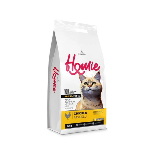 Homie Super Premium, Hrana uscata pentru pisici adulte, Cu continut redus de cereale, cu Pui, 12 kg