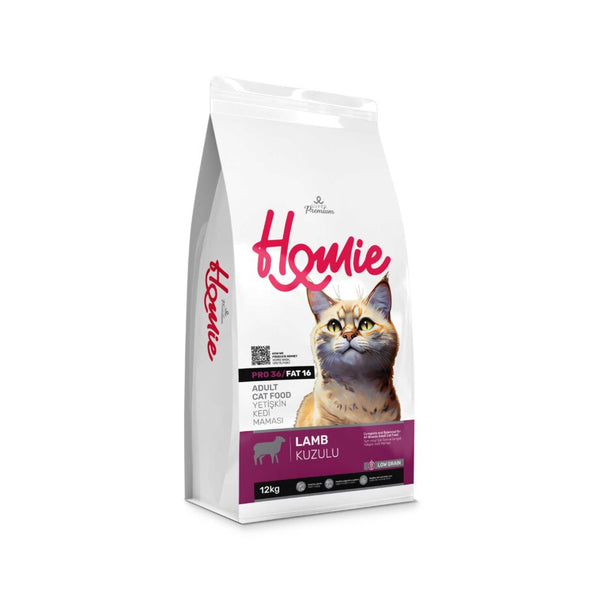Homie Super Premium, Hrana uscata pentru pisici adulte, Cu continut redus de cereale, cu Miel, 12 kg