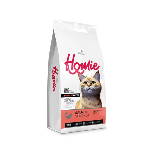 Homie Super Premium, Hrana uscata pentru pisici adulte, cu Somon, 12 kg