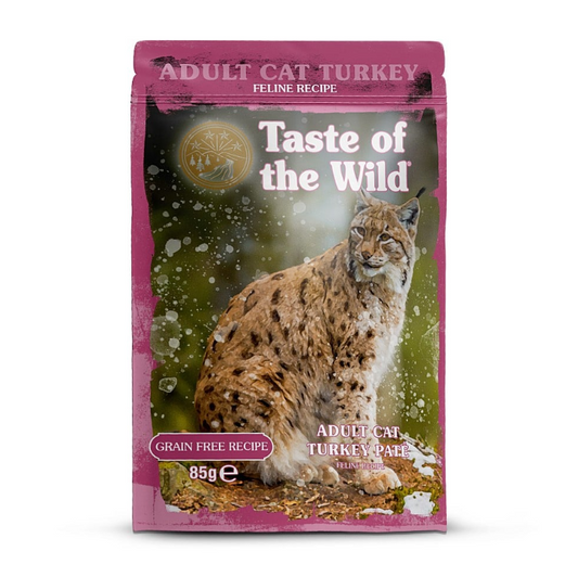 Taste of the Wild Cat Pouch Adult cu Carne de Curcan Pate 85 Gr