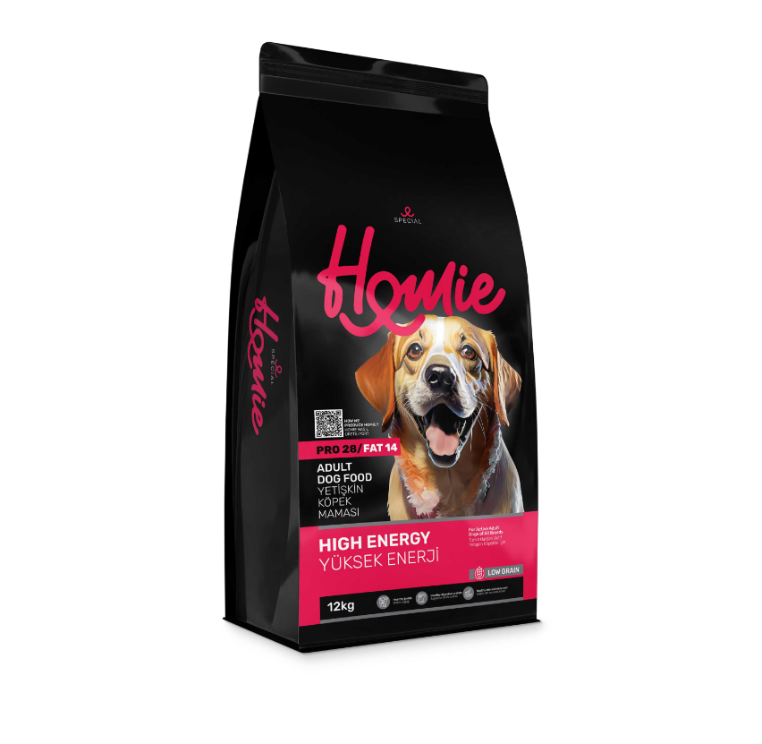 Homie Special ,Hrana uscata pentru caini adulti cu energie ridicata si continut scazut de cereale, 12 Kg
