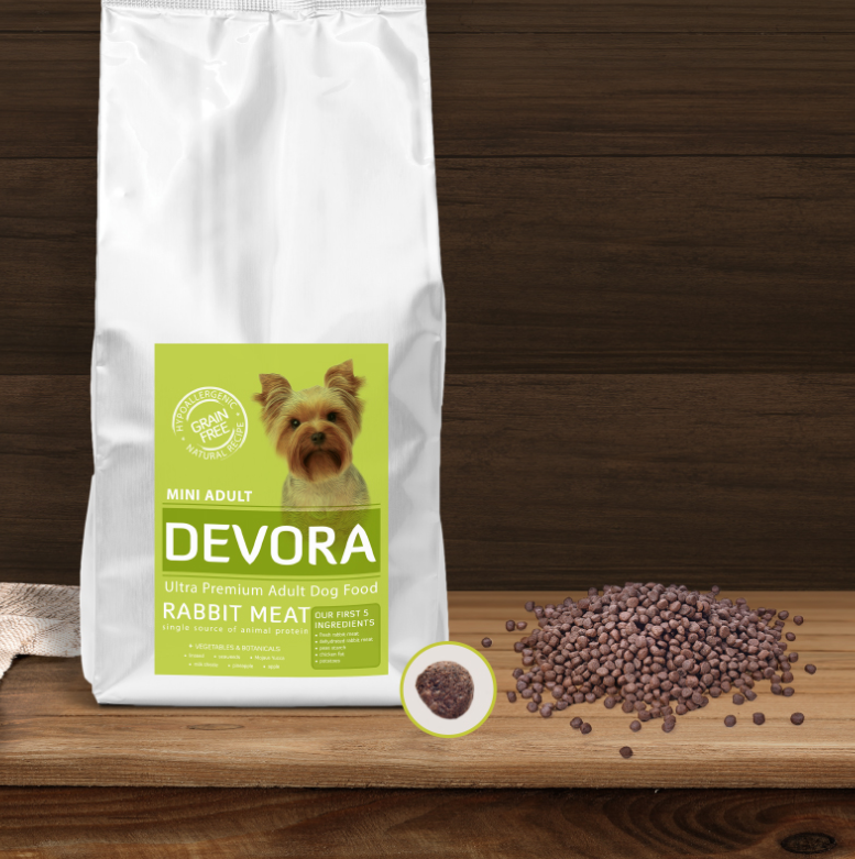 Hrana uscată pentru câini Devora Grain Free Mini Adult cu Iepure – 4 kg