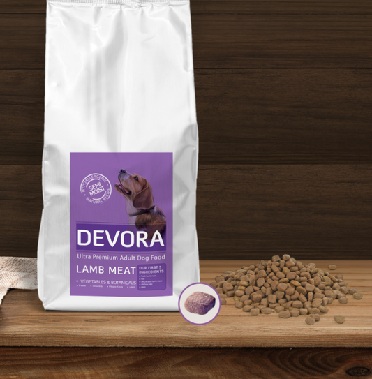 Hrana semi-umeda pentru caini Devora cu miel si orez 5 kg