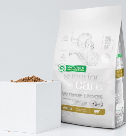 Nature’s Protection Superior Care White Dogs Adult cu Miel – 10 Kg