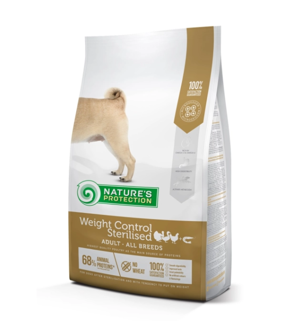 Nature's Protection Weight Control – Hrană Super Premium pentru câini adulți sterilizați 12KG