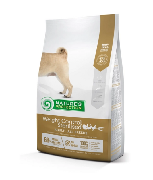 Nature's Protection Weight Control – Hrană Super Premium pentru câini adulți sterilizați 12KG