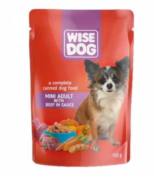 Wise Dog Plic Vită în Sos – 100 g