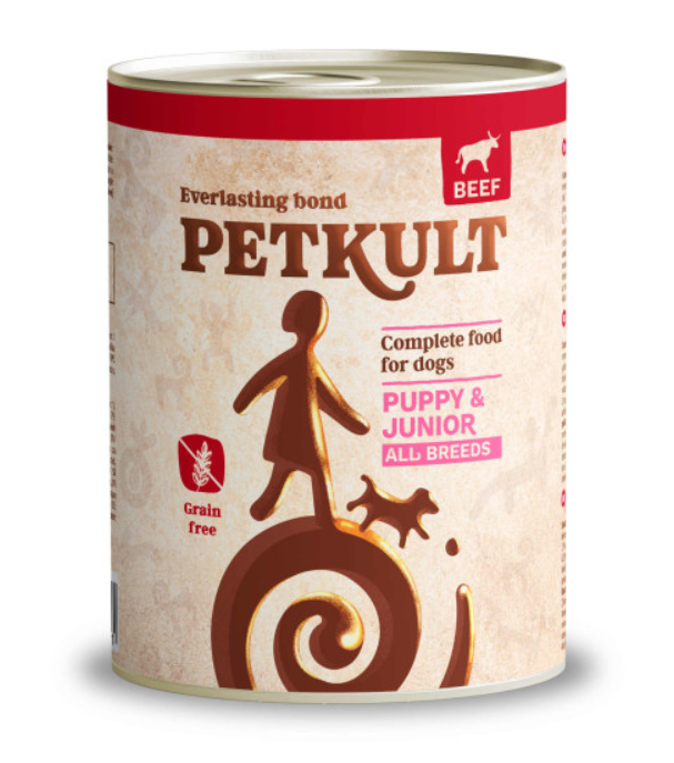 Hrana umeda pentru caini Petkult Junior cu vita 800 g Hrana umeda pentru caini Petkult Junior cu vita 800 g