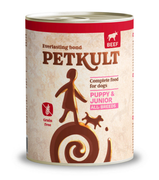 Hrana umeda pentru caini Petkult Junior cu vita 800 g Hrana umeda pentru caini Petkult Junior cu vita 800 g