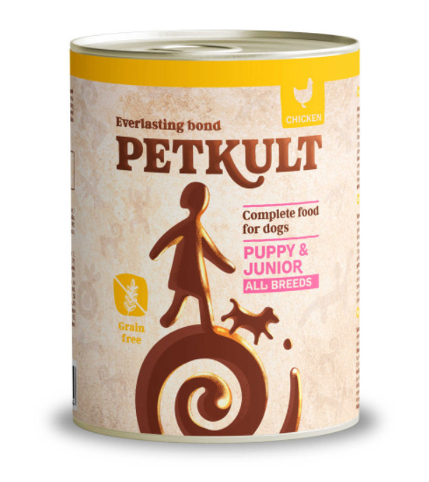Hrana umeda pentru caini Petkult Junior cu pui 800 g