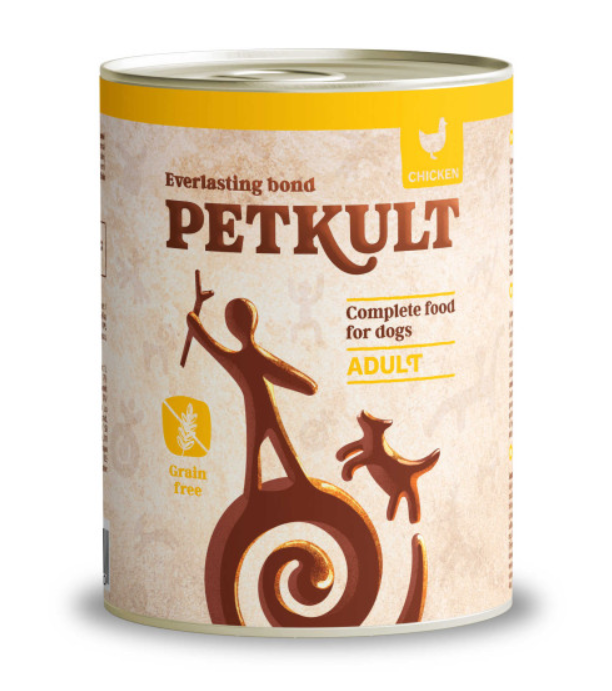 Hrana umeda pentru caini Petkult Adult cu pui 800 gr