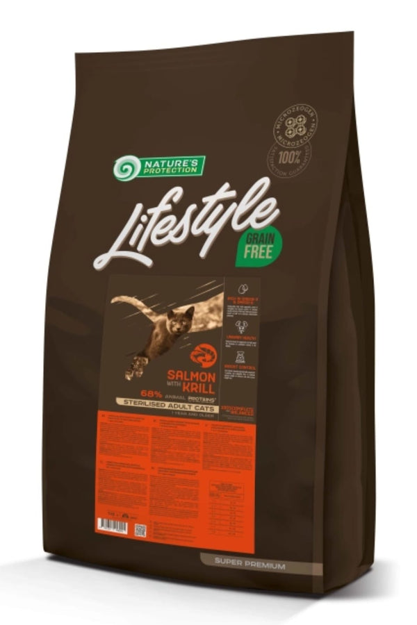 NATURE'S PROTECTION GRAIN FREE CAT salmon&krill Sterilised 7kg