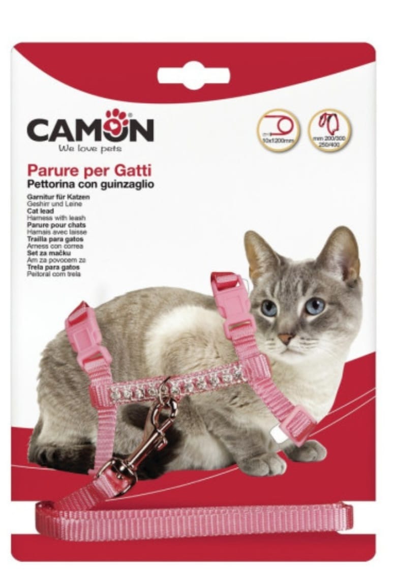 CAMON SET HAM CU LESA PENTRU PISICI DIVERSE CULORI 13MMx120CM