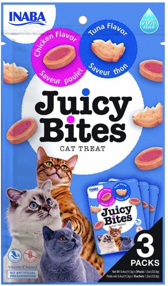 JUICY BITES RECOMPENSE PT PISICI CU TON SI PUI 11.3gr x 3buc