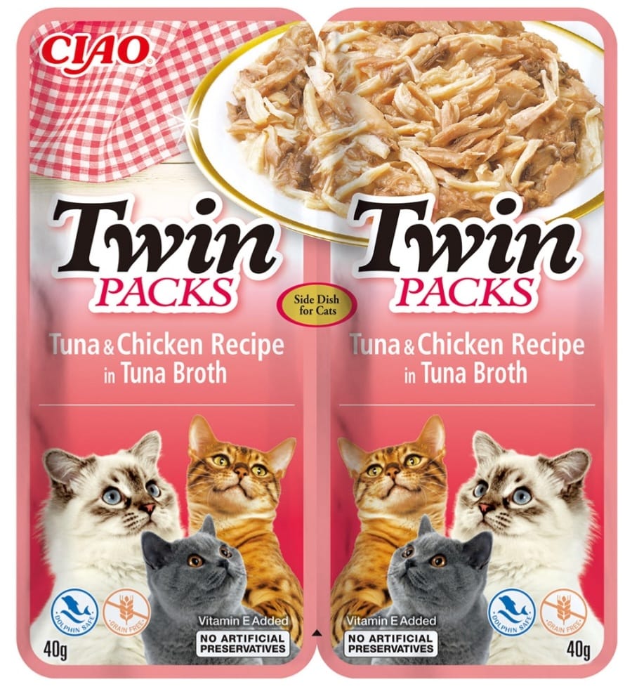 CHURU CAT TWIN Reteta de ton cu pui in supa de ton 40g x2buc