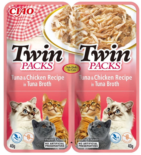 CHURU CAT TWIN Reteta de ton cu pui in supa de ton 40g x2buc