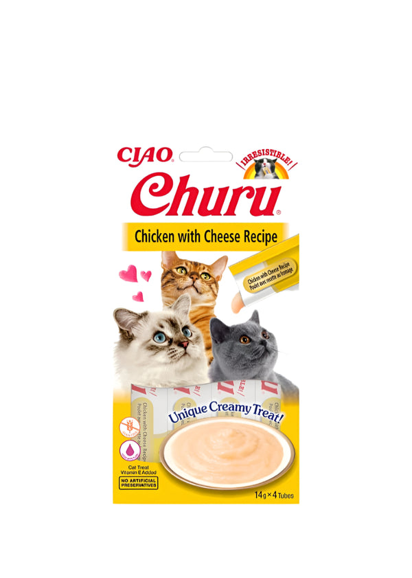 Churu Cat Piure Pui- Branza 4* 14g