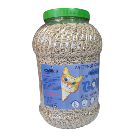Tofu ecoMiau – Așternut biodegradabil și ecologic pentru pisici, natural, fara miros, 8 Litri