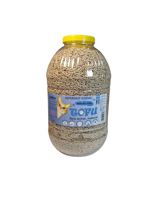 Tofu ecoMiau – Asternut biodegradabil si ecologic pentru pisici, Natural, 24 Litri